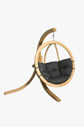 Schaukelstuhl Fichtenholz Gestell Graphit wetterfest robust